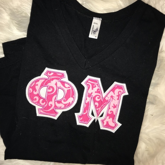 Phi mu letter shirt Clearance